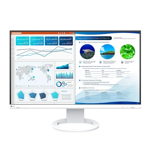 Monitor EIZO FlexScan EV2740S-WT | kolor biały | 27" | 4K | USB-C 70W | sRGB