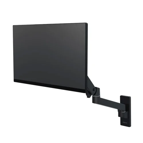 Uchwyt na monitor ścienny Ergotron LX Wall w kolorze czarnym – widok z przodu, nowoczesny design i solidne mocowanie.