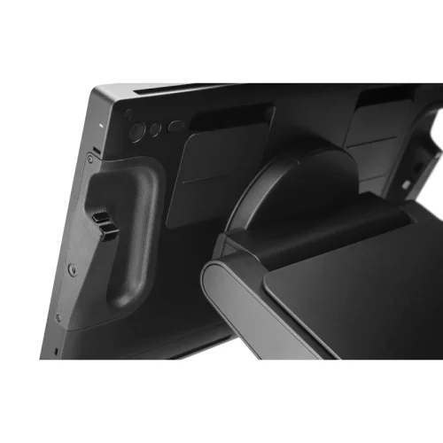 Tylny panel tabletu graficznego z ekranem Wacom Cintiq Pro 22 zapewnia wygodny uchwyt. Konstrukcja ułatwia ustawianie pozycji oraz przenoszenie urządzenia.