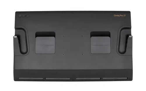 Wacom Cintiq Pro 27 przedstawiony od tyłu prezentuje pełny układ mocowań VESA, uchwytów oraz elementów wentylacyjnych. Zdjęcie podkreśla funkcjonalność i gotowość do montażu.
