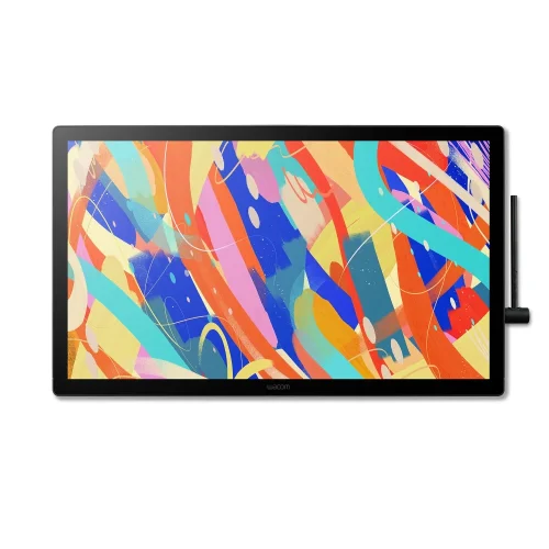 Tablet Wacom Cintiq 24 prezentuje duży ekran 2.5K z żywą grafiką. Ten tablet piórkowy z ekranem oferuje przestrzeń potrzebną do pracy twórczej i wygodnej obróbki projektów.