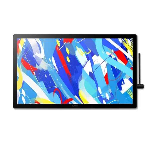 Tablet wacom Cintiq 24 touch z kolorową grafiką. Profesjonalny tablet ekranowy do rysunku cyfrowego i animacji.