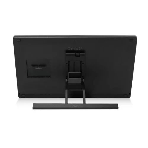 Tył tablet ekranowy Wacom Cintiq 24 touch z regulowaną podstawą. Stabilne ustawienie tabletu graficznego w studiu i domu.