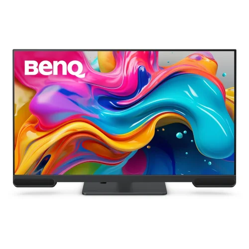Niski kąt prezentuje elegancki design BenQ PV3200U oraz szeroką powierzchnię ekranu. Głośniki dwa jeden poprawiają komfort pracy przy video i muzyce.