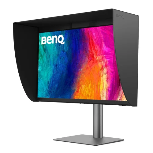 BenQ PD2770U z osłoną na światło boczne, ekran 4K dla fotografa i grafika.