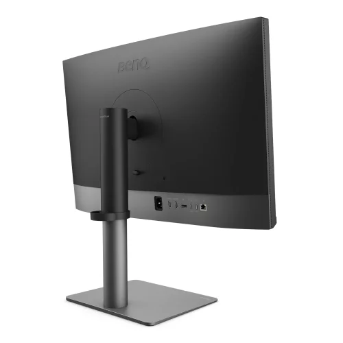 Tył monitora BenQ PD2770U z portami HDMI, DisplayPort, USB C oraz RJ45.