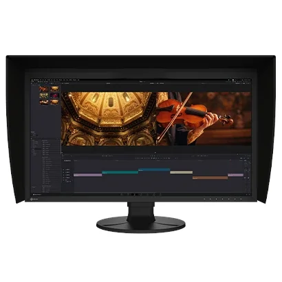 Eizo ColorEdge CG3100X widok od przodu. Profesjonalny monitor referencyjny do HDR, edycji wideo i fotografii, zaprojektowany do precyzyjnej pracy z kolorem i wysoką jasnością 500 cd m2.