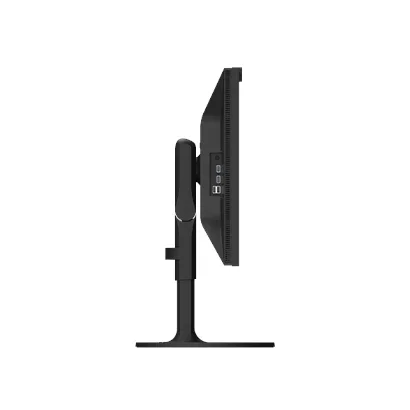 Profil boczny monitora Eizo CG3100X pokazujący smukłą konstrukcję oraz porty połączeniowe. Monitor do profesjonalnych stanowisk montażowych i postprodukcyjnych.