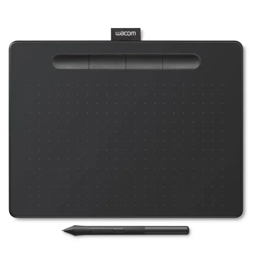 tablet graficzny Wacom Intuos M czarny z piórkiem Wacom Pen 4K tablet do rysowania z czterema przyciskami ExpressKeys