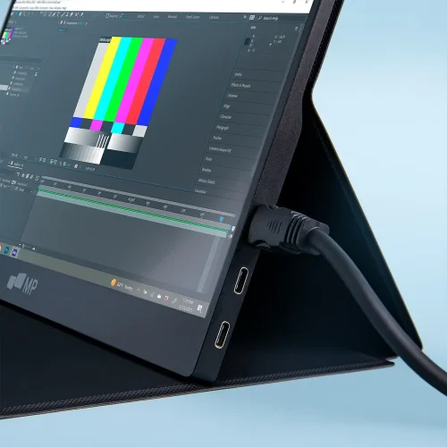 Mobile Pixels Fold Full HD z portami USB-C i mini HDMI do laptopa, konsoli i pracy mobilnej.