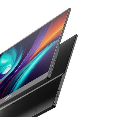 Mobile Pixels Fold Full HD z bocznymi portami, smukłą obudową i etui z funkcją podstawki.