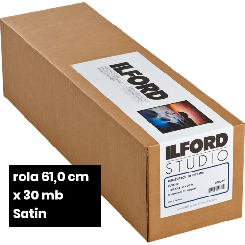 Ilford Studio Satin 61 cm x 30 m – papier fotograficzny w roli 24 cale, RC 250 g/m², satynowy do ploterów.