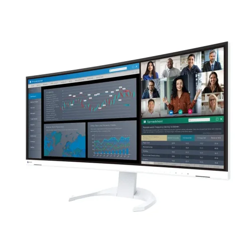 EIZO FlexScan EV3451X-WT biały monitor UWQHD 3440 × 1440 px do biura i home office.