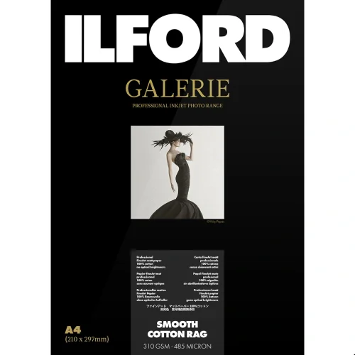 Opakowanie Ilford Galerie Smooth Cotton Rag 24" x 15m, gładki matowy papier bawełniany Fine Art 310 g/m² w roli.