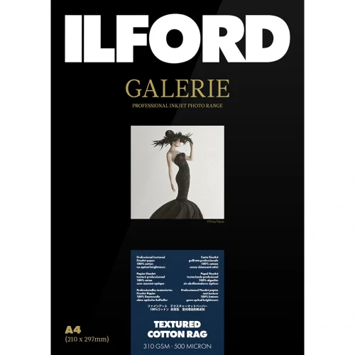 Ilford Galerie Textured Cotton Rag 50", teksturowany papier bawełniany Fine Art w bardzo szerokiej roli do dużych odbitek i reprodukcji.