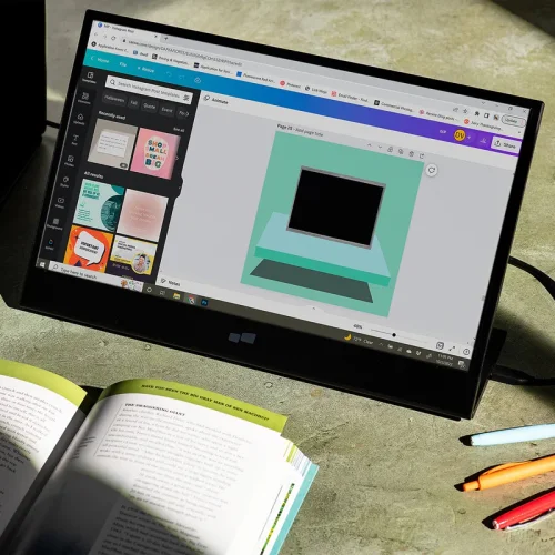 Mobile Pixels Glance 16 jako drugi ekran do pracy z laptopem, dokumentami, projektami i aplikacją graficzną.