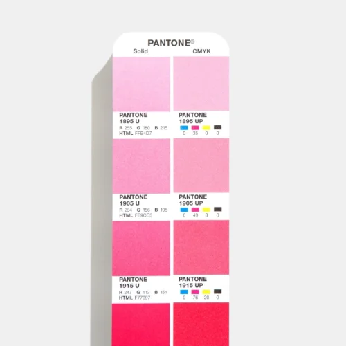 Pantone U i Pantone UP w Color Bridge Uncoated, porównanie kolorów Pantone Solid z najbliższymi odpowiednikami CMYK.