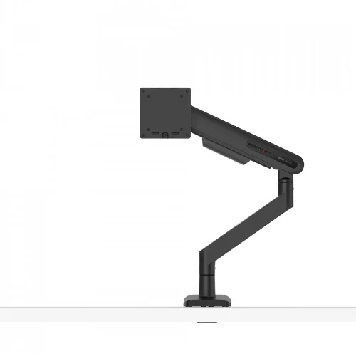 BenQ BSL01 Ergo Arm, czarne regulowane ramię do monitora z płytką VESA i mocowaniem do blatu biurka.