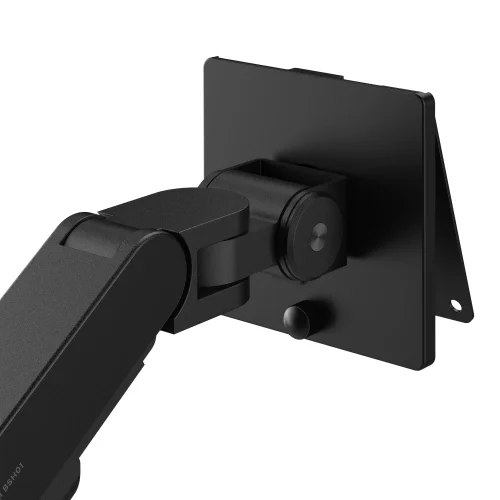 Mocowanie VESA w uchwycie BenQ BSH01 do monitorów różnych marek. Ramię współpracuje z ekranami wyposażonymi w VESA 75 × 75 lub 100 × 100 mm.