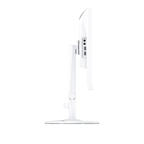 EIZO FlexScan EV2410R-WT – biały monitor, widok boczny i złącza USB oraz audio