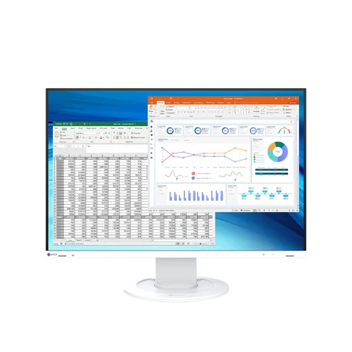 EIZO FlexScan EV2410R-WT – biały monitor 24,1 cala WUXGA 16:10, widok z przodu