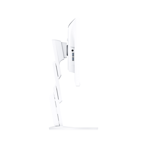 EIZO FlexScan EV2480 – biały monitor z pochylonym ekranem widziany z boku.