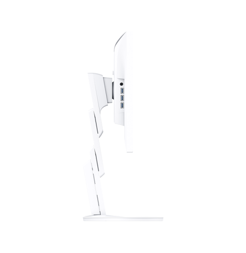 EIZO FlexScan EV2485 – biały monitor z pochylonym ekranem widziany z boku.