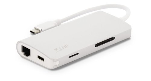 LMP USB-C mini Dock - 8 portowa stacja dokująca USB-C (Silver)