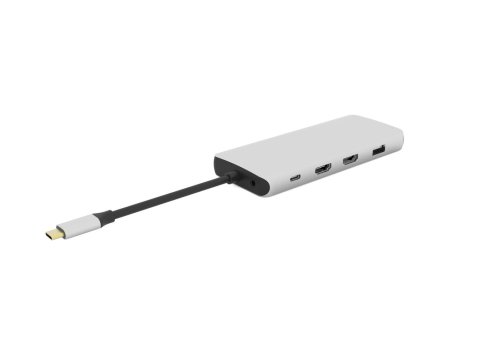 eSTUFF USB-C Triple - stacja dokująca | 12 portów