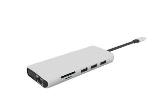 eSTUFF USB-C Triple - stacja dokująca | 12 portów