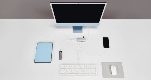 LMP USB-C HUB - 7 portów USB-A i USB-C | Silver