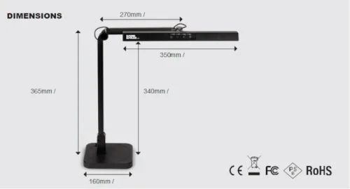 specyfikacja lampy biurkowej do oceny barw ILFORD ILFOLUX