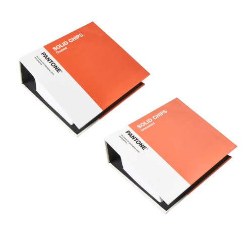 wzornik pantone solid chips dwa segregatory z kolorami pantone