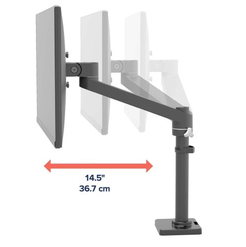 Ergotron NX Desk Monitor Arm - zakres regulacji