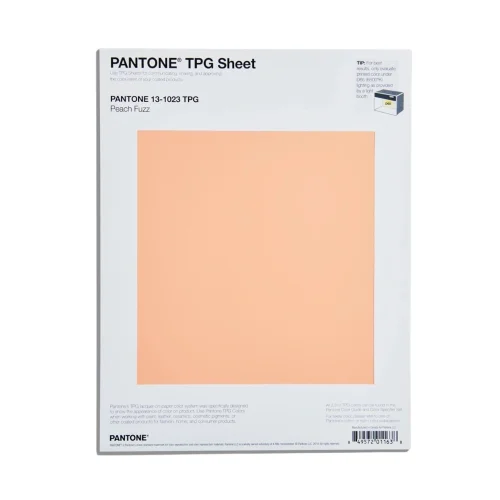 PANTONE TPG Sheet | Kolor Roku 13-1023 Peach Fuzz - próbka na papierze