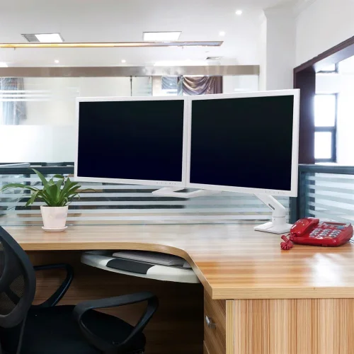 HX Desk Dual Monitor Arm - uchwyt do 2 monitorów na biurko (biały)