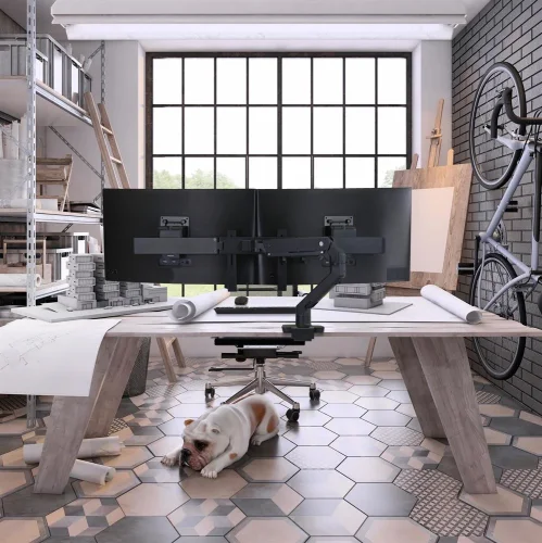 Ergotron - HX Desk Dual Monitor Arm - uchwyt na dwa monitory na biurko (czarny)