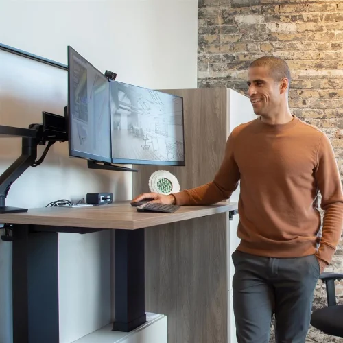 Ergotron - HX Desk Dual Monitor Arm - uchwyt do 2 monitorów na biurko (czarny)