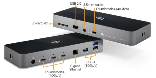OWC Thunderbolt 4 Dock - 11 portowa stacja dokująca Silver