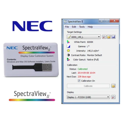 SpectraView II - oprogramowanie do kalibracji monitorów NEC