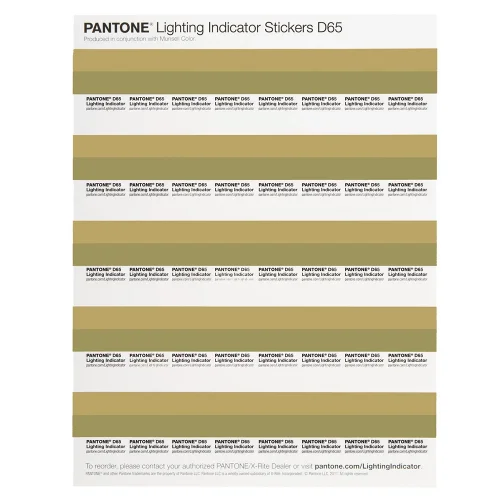 PANTONE Lighting Stickers D65