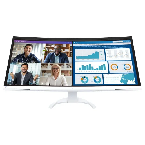 r EIZO FlexScan EV3450XC-WT | zakrzywiony ekran