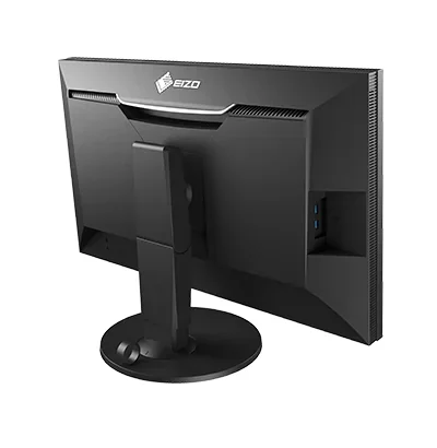 Eizo CS2731 ColorEdge prezentuje solidną konstrukcję i porty USB umieszczone z boku dla wygody użytkownika. Tył obudowy wykonany jest z matowego tworzywa o wysokiej jakości.