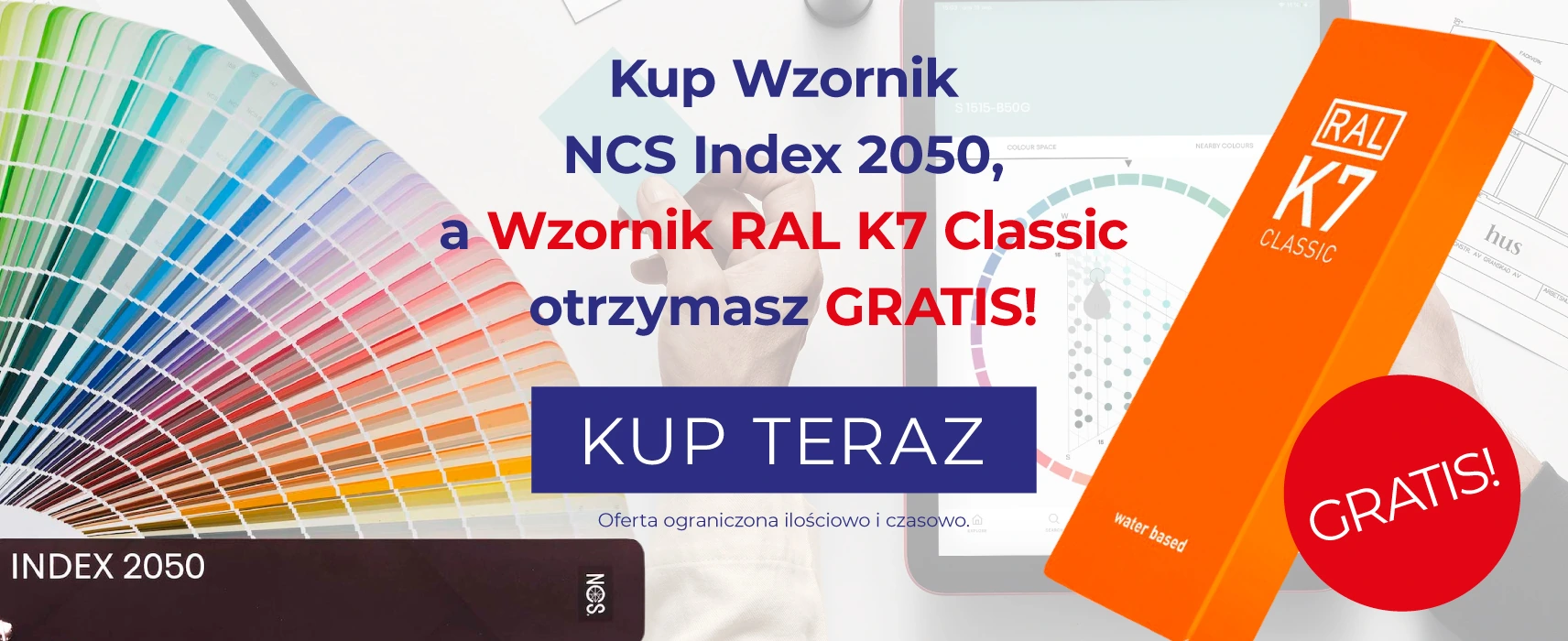 Kup wzornik NCS Index 2050 a wzornik RAL K7 otrzymasz za darmo