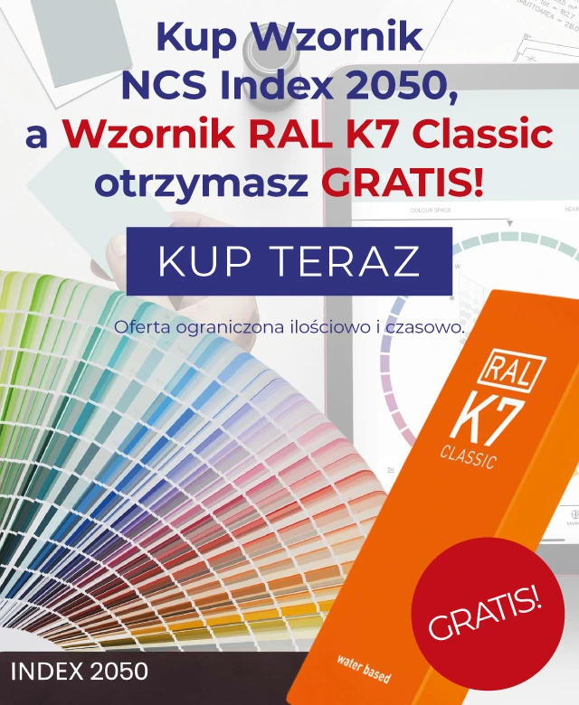 Kup wzornik NCS Index 2050 a wzornik K7 otrzymasz GRATIS!