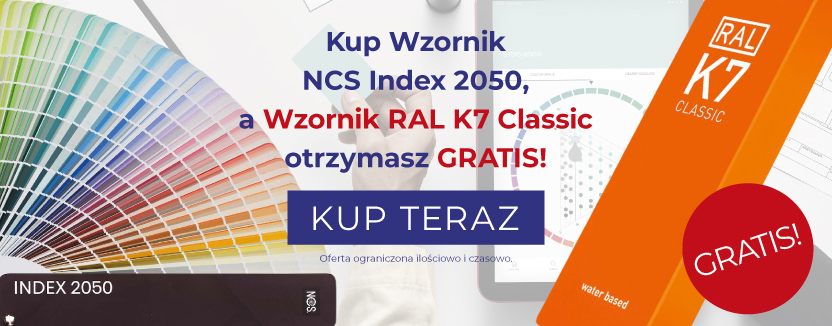 Kup wzornik NCS Index 2050 a wzornik RAL K7 Classic otrzymasz GRATIS