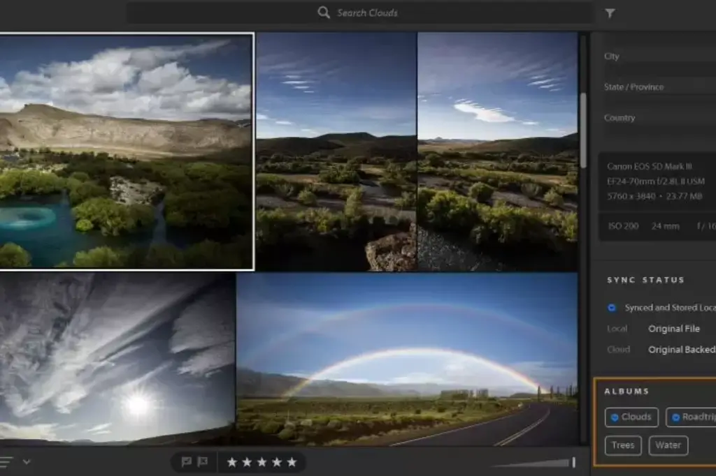 Interfejs Adobe Lightroom w pakiecie Creative Cloud Pro Plus GOV