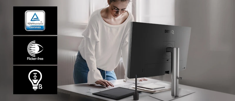 BenQ PD2706U z certyfikatami TUV i technologią FlickerFree oraz o Low Blue Light
