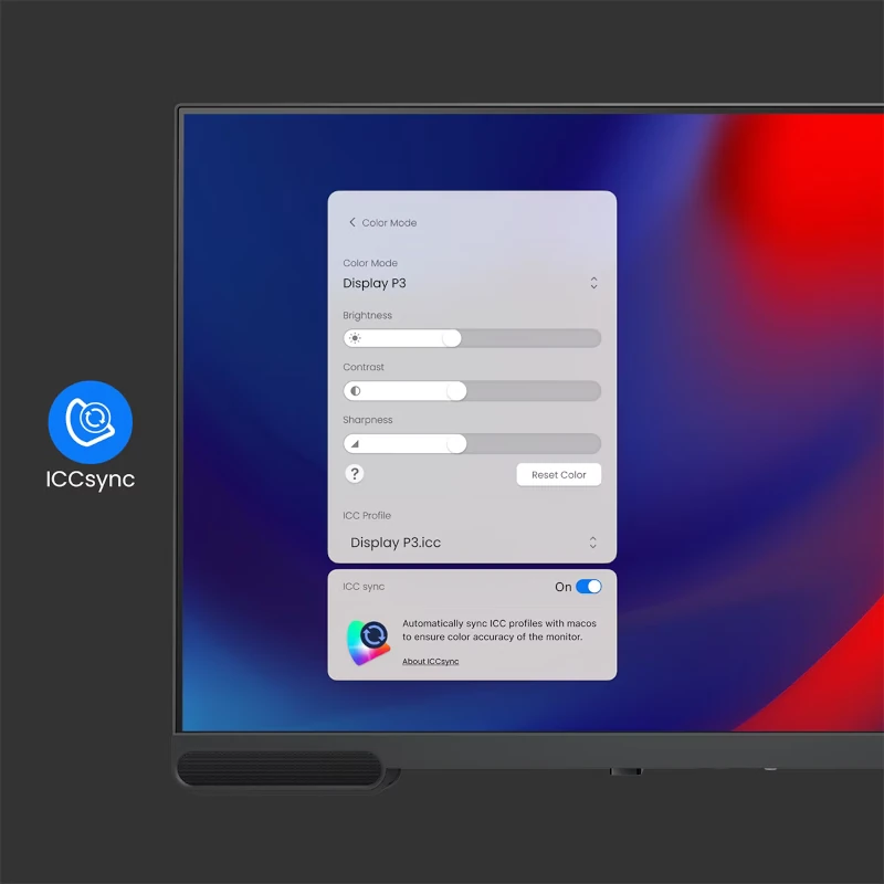 Funkcja ICCsync automatycznie synchronizująca profil ICC monitora BenQ PV3200U