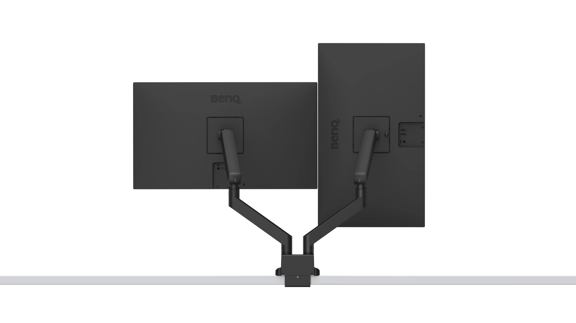 BenQ BDL01 z dwoma monitorami ustawionymi w różnych orientacjach